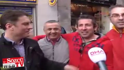 Galatasaraylı taraftarlar Madrid sokaklarında