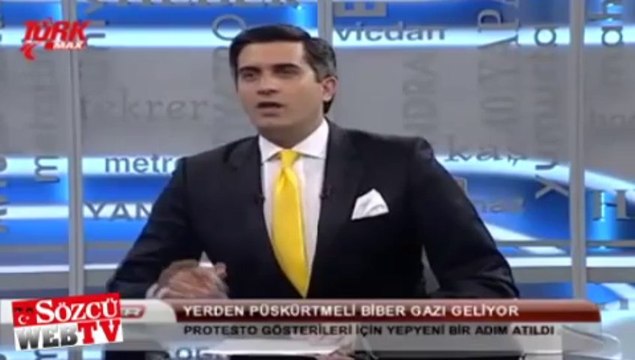 Canlı yayını basıp, gaz bombası attılar