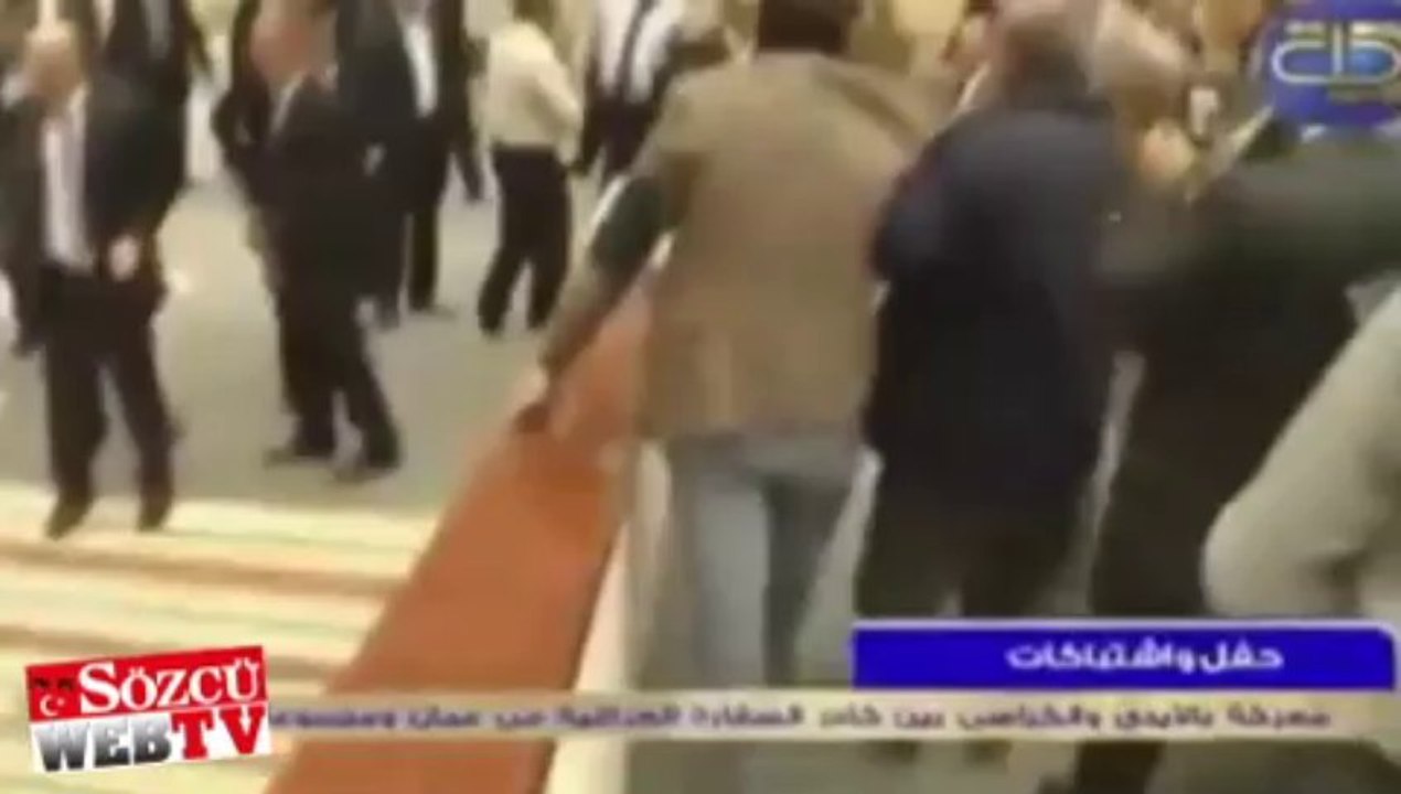 Büyükelçilikte tekmeler, yumruklar uçuştu