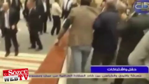 Büyükelçilikte tekmeler, yumruklar uçuştu