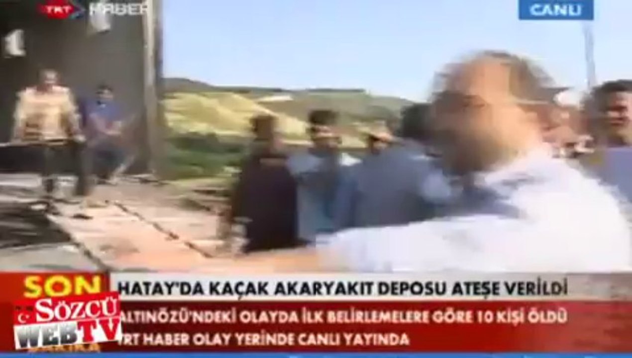 TRT muhabirinin şoke olduğu anlar