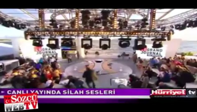 Canlı yayında silah sesleri