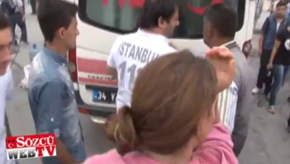 Taksim’de talihsiz kaza