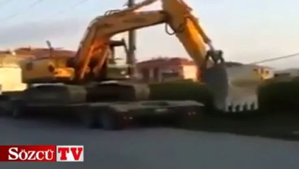 Mazotu biten TIR’ı böyle hareket ettirdiler