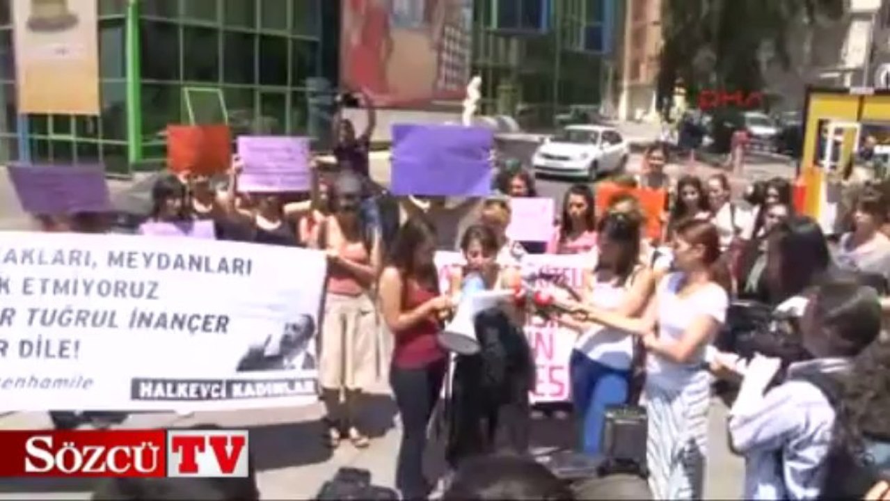 TRT önünde “Hamile” protestosu