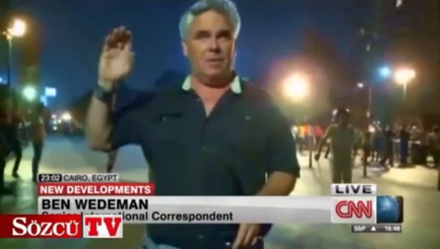 Tahrir’de CNN canlı yayınında bakın ne oldu