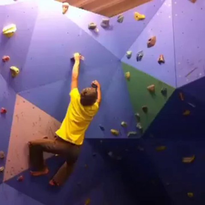 Fail sur le mur d'escalade!