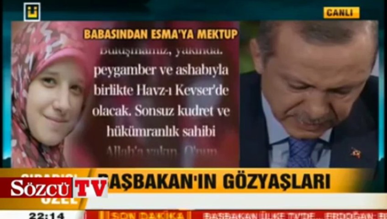 Tayyip canlı yayında ağladı