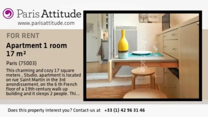 Studio Apartment for rent - Arts et Métier, Paris - Ref. 8516