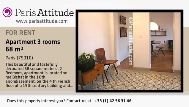 2 Bedroom Apartment for rent - Canal St Martin, Paris - Ref. 7117