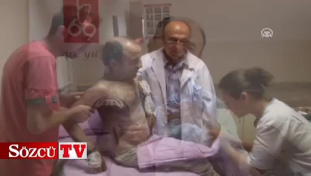 Kopan elini karnına diktiler