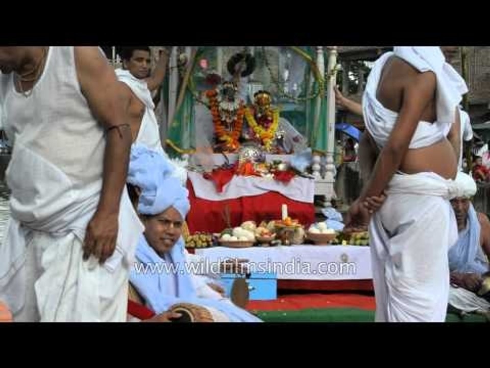Lord Krishna taking a boat ride at Heikru Hidongba festival