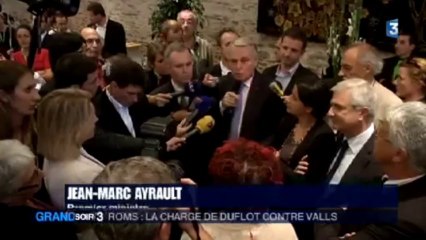 Roms : Ayrault se pose en arbitre du match Duflot-Valls