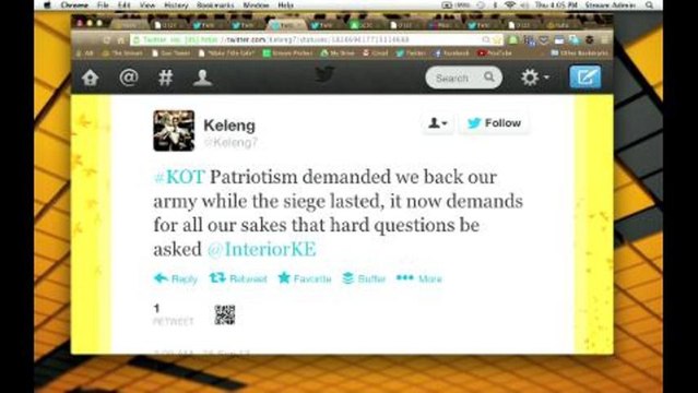 Kenyans take Westgate questions online, Italians #BoicottaBarilla