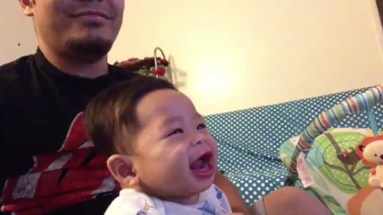 Baby laughing