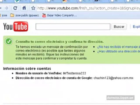 Videotutorial como crear una cuenta en youtube bien explicado y facil - YouTube [480p]