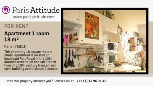 Studio Apartment for rent - Les Gobelins, Paris - Ref. 1393