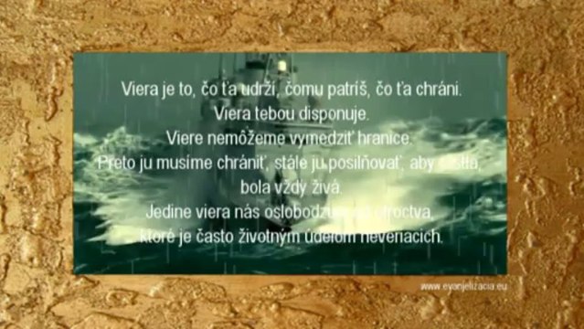 † Meditácie Ľubomíra Stančeka | Sila viery Mt 14,22-36