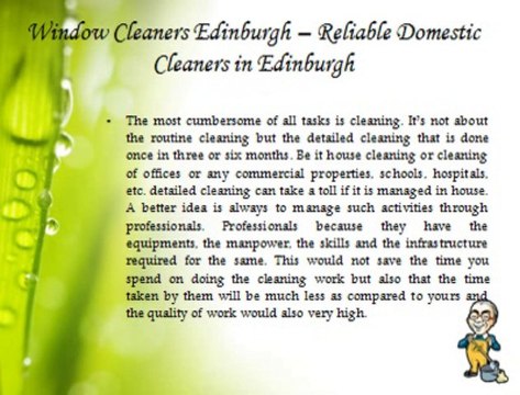 Window Cleaners Edinburgh – Reliable Domestic Cleaners in Edinburgh