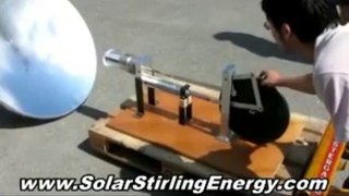 Extremely Low Cost FREE ENERGY system - Solar Stirling Plant