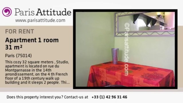 Studio Apartment for rent - Montparnasse, Paris - Ref. 6265