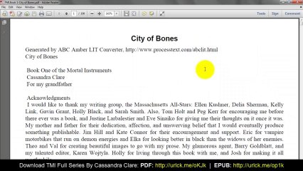 The Mortal Instruments: City of Bones (2007) Free Download (pdf & epub) by Cassandra Clare