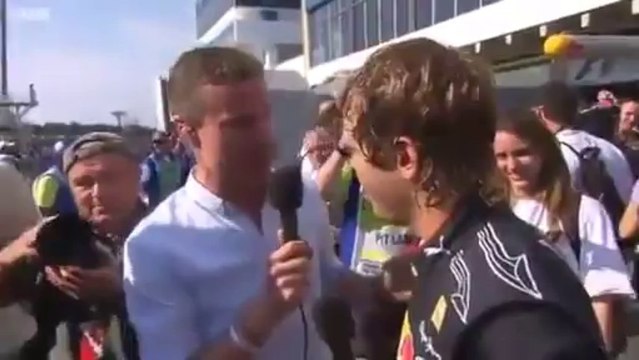 BBC F1 2010: Sebastian Vettel mobbed as Red Bull win team title (2010 Brazilian Grand Prix)