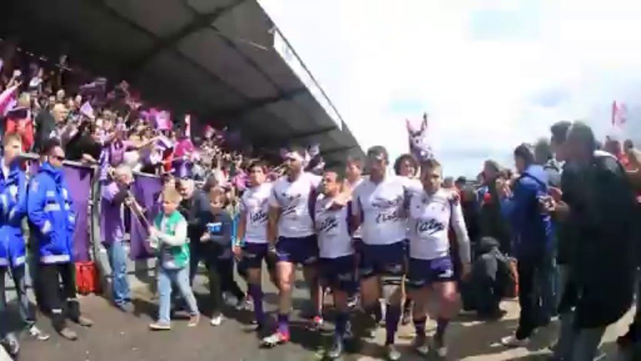 L'entrée des joueurs de Bourg en Bresse avant le match