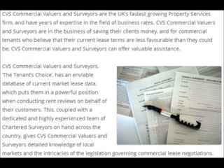 CVS Commercial Valuers and Surveyors - Lease Support for Commercial Tenants