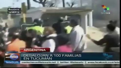 Violento desalojo en el norte de Argentina
