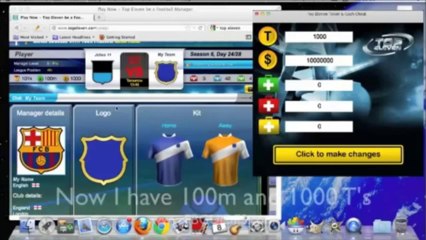 Top Eleven Footbal Manager Hack 2013