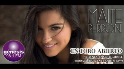 Maite Perroni en Foro Abierto de Génesis 98.1 FM