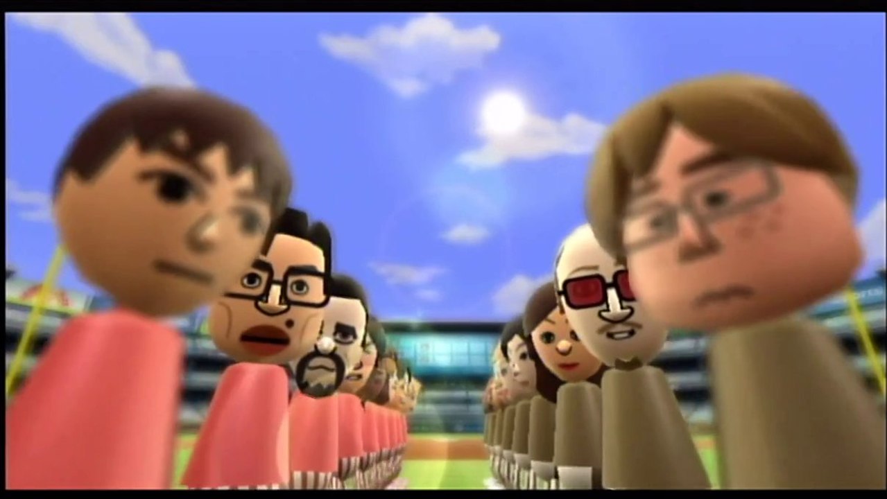 Wii Sports Baseball Casual match (720p HD-PVR)