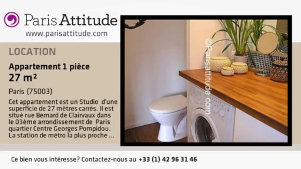 Appartement Studio à louer - Centre George Pompidou, Paris - Ref. 4690