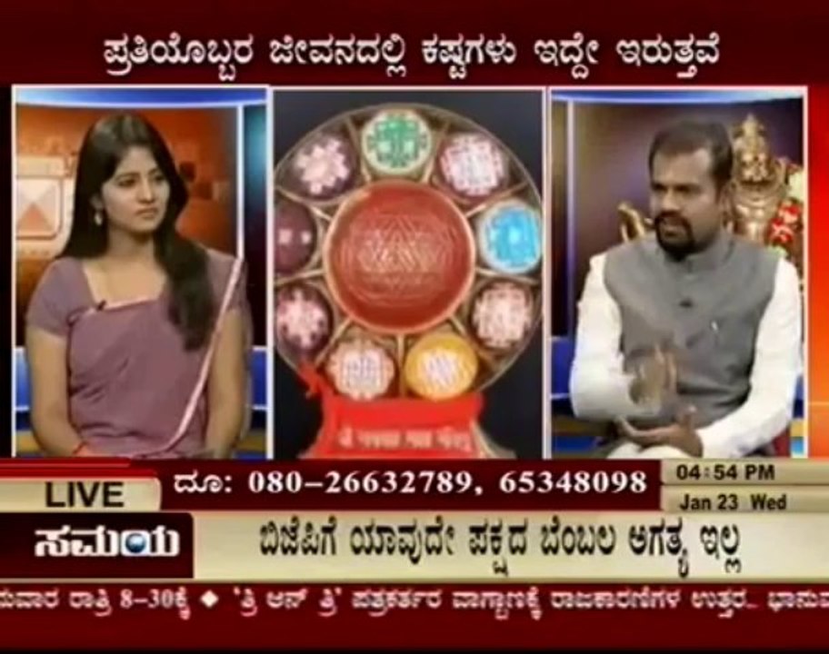 Karnataka Numerologist Jaya Srinivasan Add liveprog.Prakash Raj topic on samya t.v part3