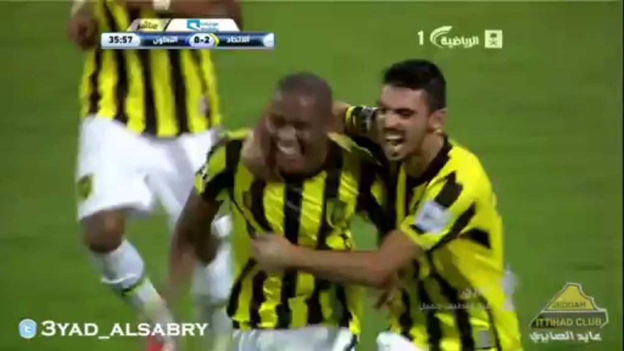 ملخص اهداف مباراة الاتحاد والتعاون دوري عبداللطيف جميل الدور الاول 21-11-1434 هـ