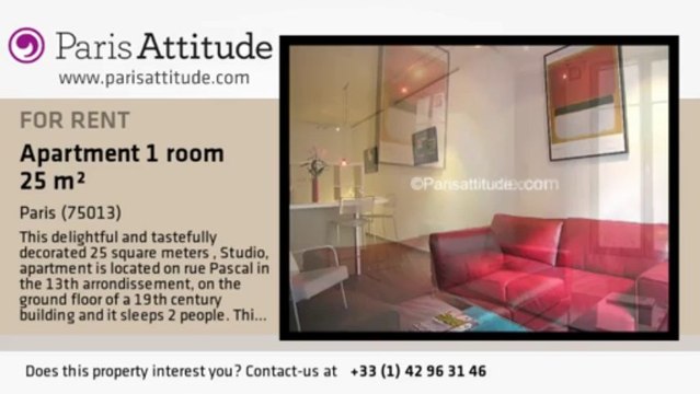 Studio Apartment for rent - Les Gobelins, Paris - Ref. 7714