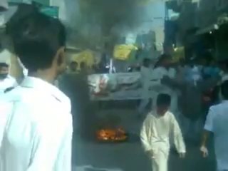 Massive Ralley by ATI students against america on the issue of NAMOOS E RISALAT (SM)