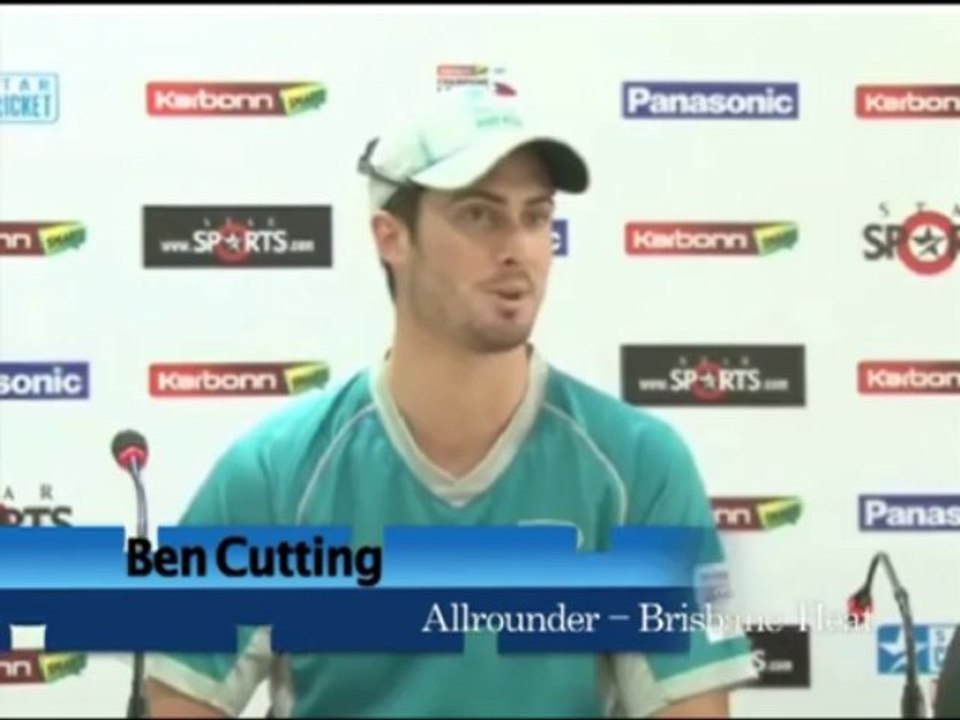 Brisbane Heat player Ben Cutting press meet