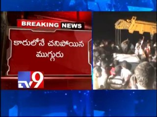 3 die as Car falls in Canal in nalgonda