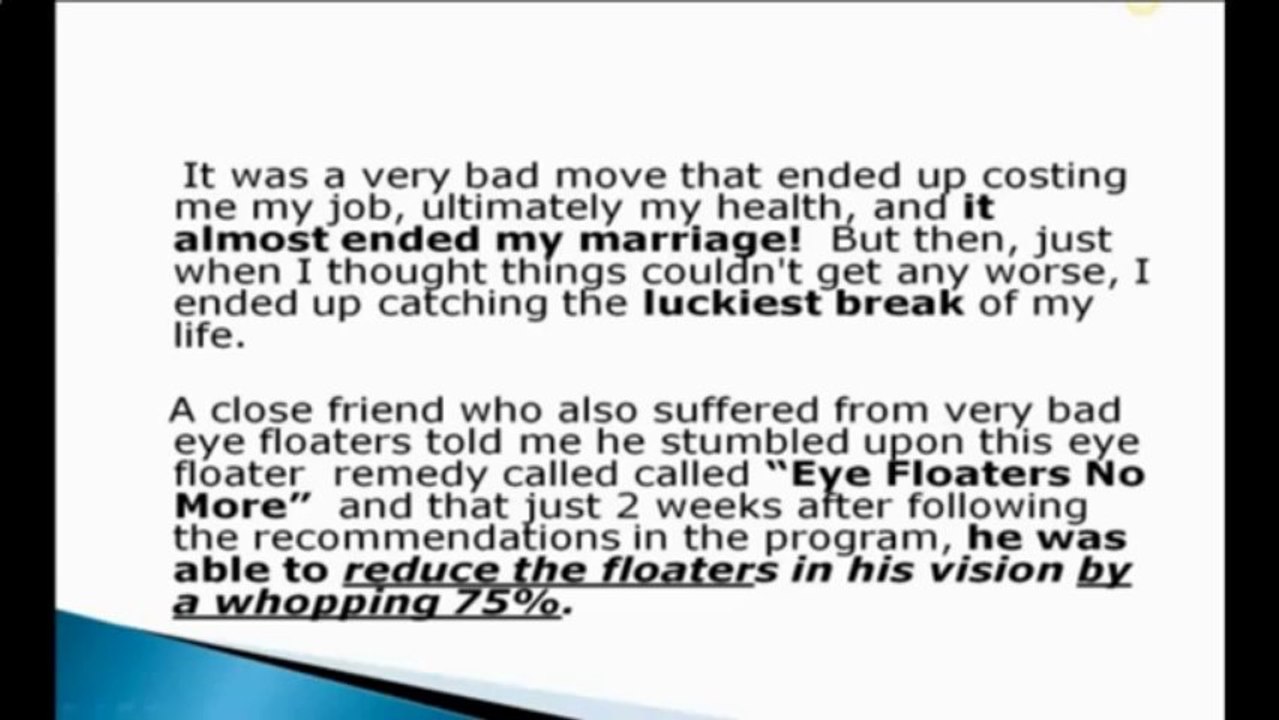 Eye Floaters No More - Real Reviews From People Who Used Eye Floaters No More