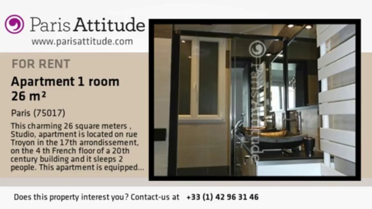 Studio Apartment for rent - Arc de Triomphe, Paris - Ref. 8296