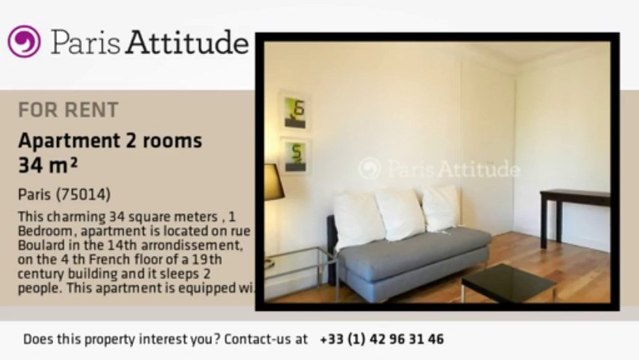 1 Bedroom Apartment for rent - Alésia, Paris - Ref. 8774