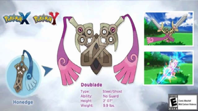 Pokemon X and Pokemon Y New Pokemon Evolution Doublade Revealed!