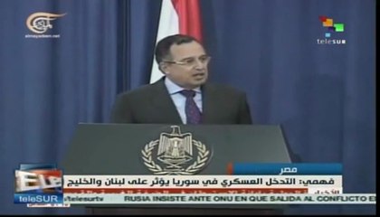Egipto se opone a cualquier intervención militar en Siria