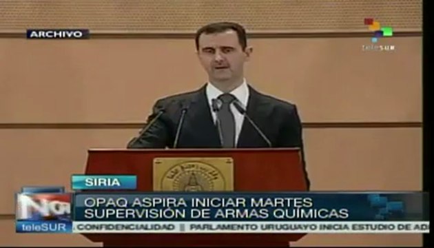OPAQ espera iniciar pronto supervisión de armas químicas sirias