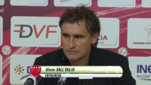 Conférence de presse Dijon FCO - AJ Auxerre (1-0) : Olivier DALL'OGLIO (DFCO) - Bernard  CASONI (AJA) - 2013/2014