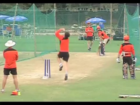 Perth Scorchers practice hard for their match against Rajasthan