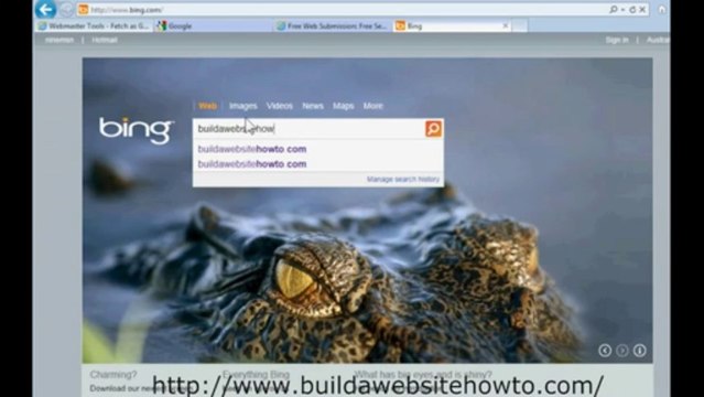 Bing search engine submissions