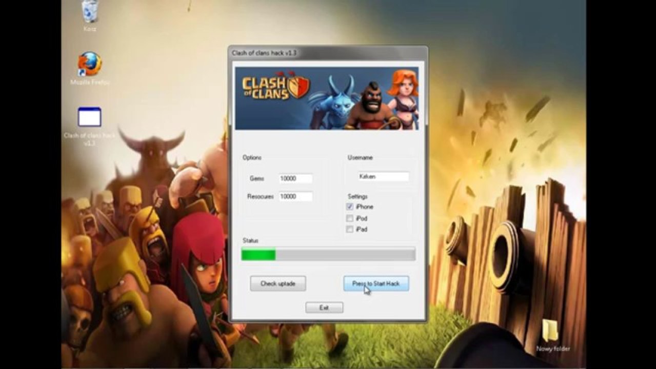 NEW Clash of clans- unlimited gems hack_ 999.999 GEMS [2013]